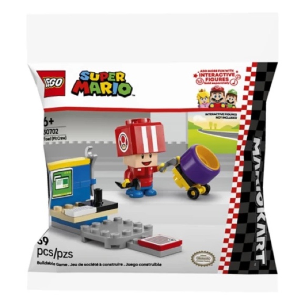 🆕 LEGO Super Mario Toad (Pit Crew) 30702 Bag